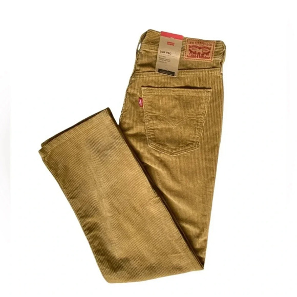 Levi's Women 31X 30 Tan Corduroy Cotton Straight Leg NWT - Picture 6 of 12